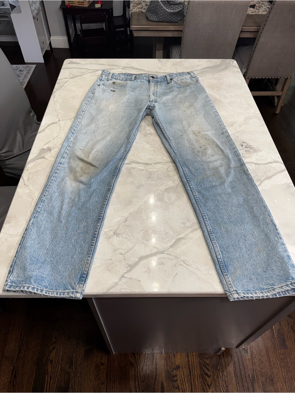 Vintage orange tag Levi's Faded Light Blue Straight-Leg Men's Jeans